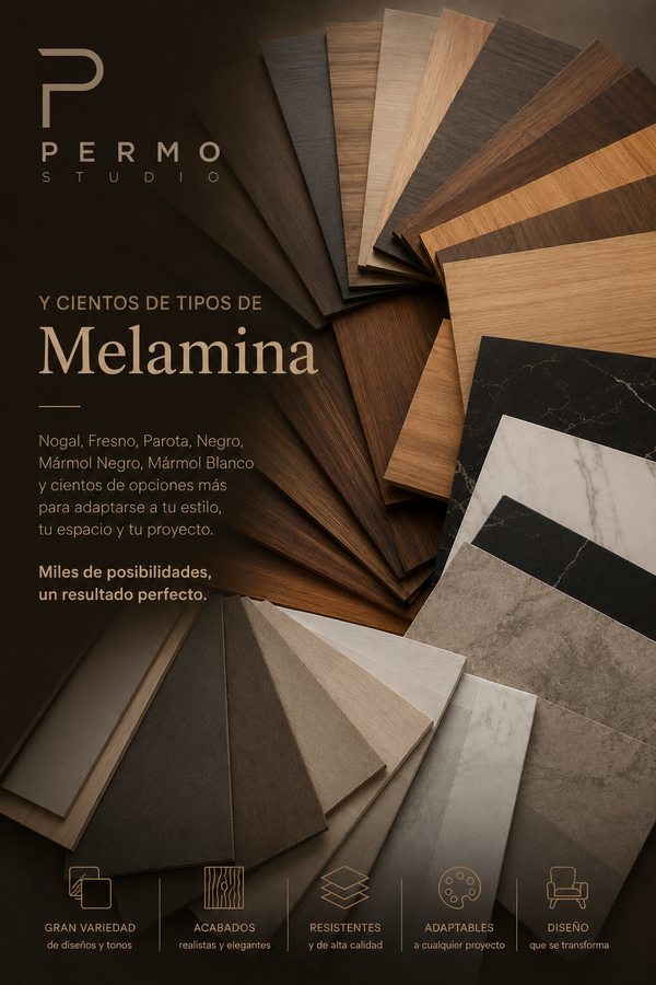 Cientos melaminas — materiales Permo Studio