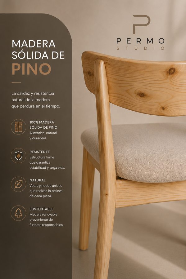 Madera solida pino — materiales Permo Studio